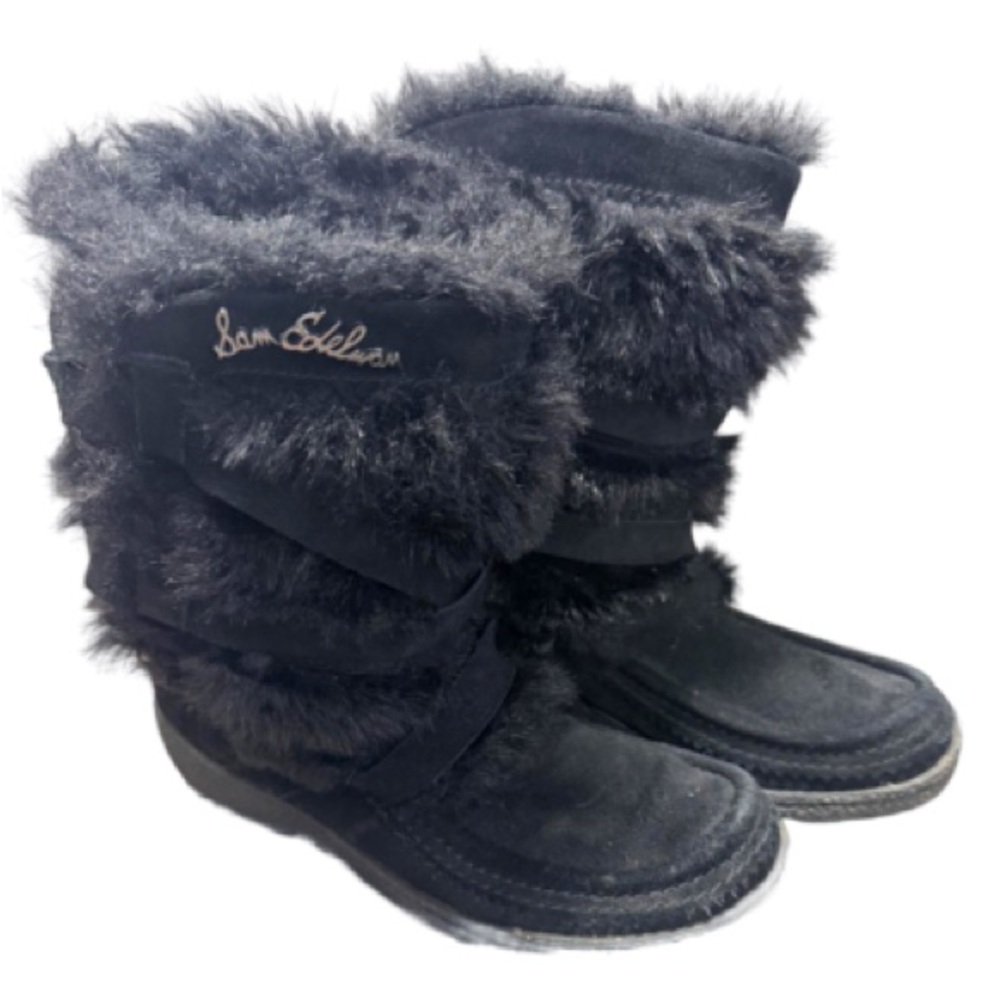 Sam Edelman “Meiko” Winter Boots Size 7.5 Faux Fur, Soft Suede Near Perfect Cond